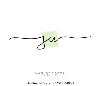 SU S U Initial handwriting logo template