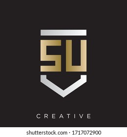 su shield logo design vector icon