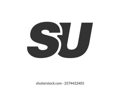 SU Techno Editable Font Logo For Corporate Branding. Bold, Futuristic Design With Unique Typographic Ideas. Minimal Custom Type And Dynamic Letter Variations For Promotion, Printing, And Book Titles