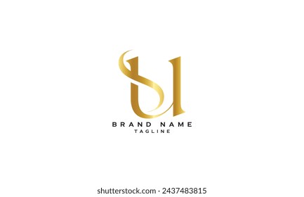 SU, US, Abstract initial monogram letter alphabet logo design