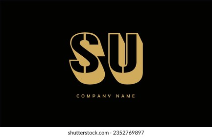 SU, US Abstract Letters Logo Monogram