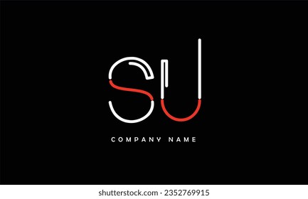 SU, US Abstract Letters Logo Monogram