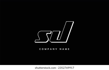 SU, US Abstract Letters Logo Monogram