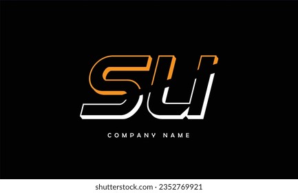 SU, US Abstract Letters Logo Monogram