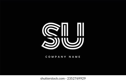 SU, US Abstract Letters Logo Monogram