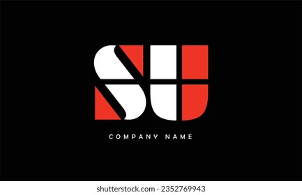 SU, US Abstract Letters Logo Monogram