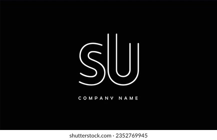 SU, US Abstract Letters Logo Monogram