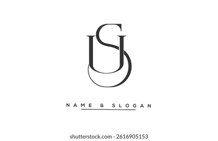 SU, US Abstract Letters Logo Monogram