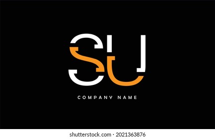 SU, US Alphabets Letters Logo Monogram