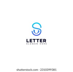 su, us letter modern branding logo