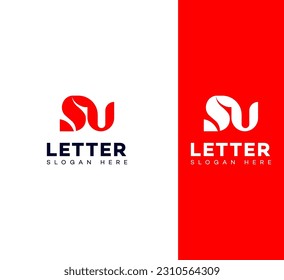 su, us letter modern branding logo