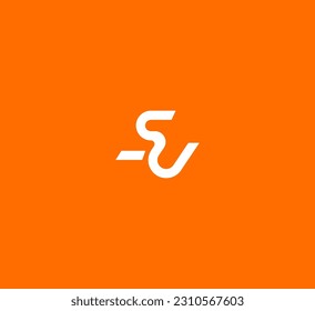 su, us letter modern branding logo