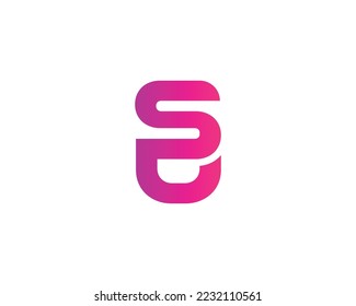 SU US logo design vector template