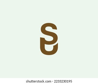 SU US logo design vector template