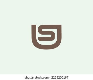 SU US logo design vector template