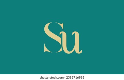 SU, US  Logo Vector Monogram