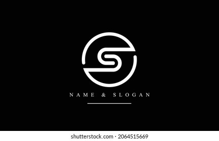 SU, US, S, U abstract letters logo monogram