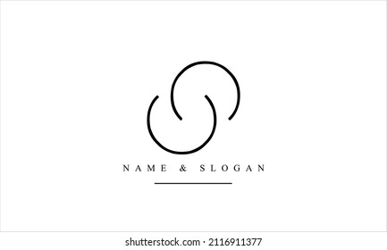 SU, US, S, U abstract letters logo monogram