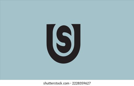 SU US S U abstract vector logo monogram template