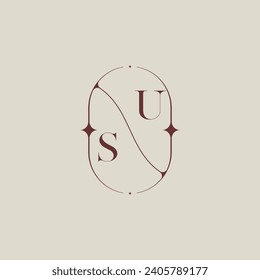 SU wedding classic in elegant monogram with high quality professional design that will print well