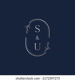 SU wedding initial logo letters in high quality professional design that will print well across any print media