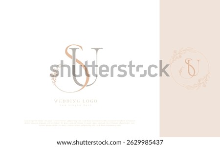 SU Wedding Logo with Floral Monogram