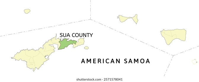 Sua County location on American Samoa state map