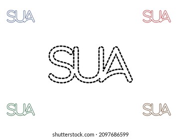 SUA-Logo und Symboldesign-Vorlage