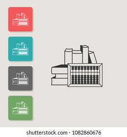 Suan-pan - vector icon. Symbol for web, infographics, print design and mobile UX/UI kit. Vector illustration, EPS10.