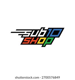 Sub 10 Shop logo design