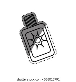 Sub bronzer bottle icon vector illustration graphic design