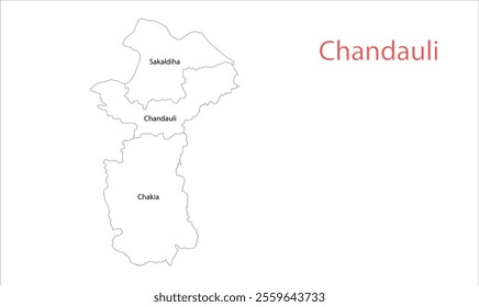 Sub division of Chandauli Distract map, Chandauli District, Uttar Pradesh State, Republic of India, Government of  Uttar Pradesh, Indian territory, Eastern India, politics, village, tourism