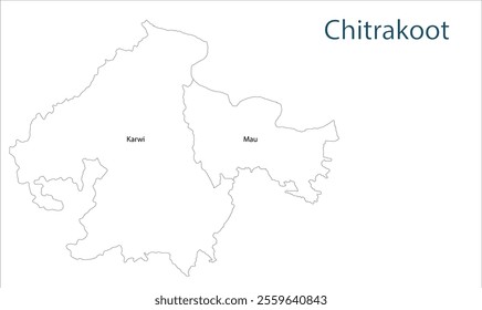 Sub division of Chitrakoot District map, Chitrakooti District, Uttar Pradesh State, Republic of India, Government of  Uttar Pradesh, Indian territory, Eastern India, politics, village, tourism