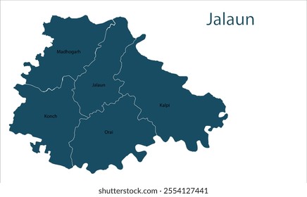 Sub division of jalaun District map, Jalaun District,  Uttar Pradesh State, Republic of India, Government of  Uttar Pradesh , Indian territory, Eastern India, politics, village, tourism