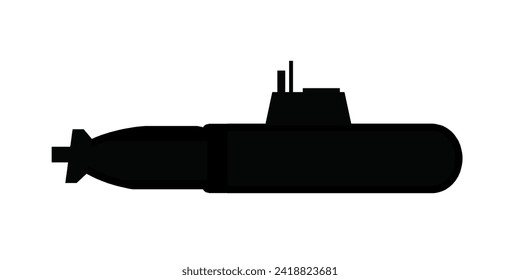 Ilustración vectorial de icono submarino.  Icono simple para sitios web, diseño web, aplicación móvil, infografía sobre fondo blanco.