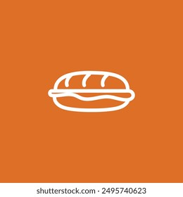 Sub sandwich flat vector design