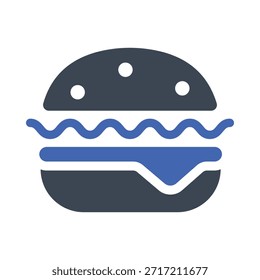 Icono de sándwich sub sobre fondo blanco