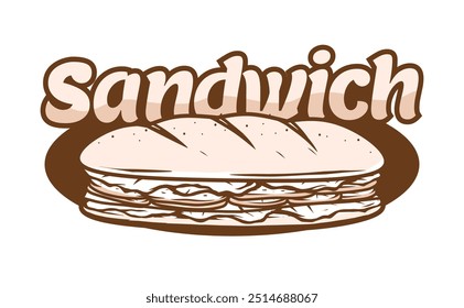 Diseño de Vector de logotipo de sándwich Sub