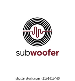 Sub Woofer Pulse Logo Design Template