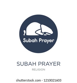 Subah Prayer icon. Trendy flat vector Subah Prayer icon on white background from Religion collection, vector illustration can be use for web and mobile, eps10