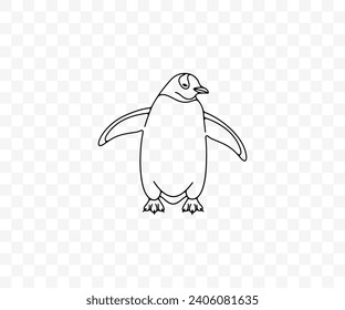 Subantarctic penguin or gentoo penguins, graphic design. Animal, bird, avian, feathered, antarctica and nature, vector design and illustration