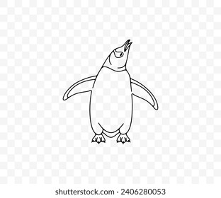 Subantarctic penguin or gentoo penguins, graphic design. Animal, bird, avian, feathered, antarctica and nature, vector design and illustration