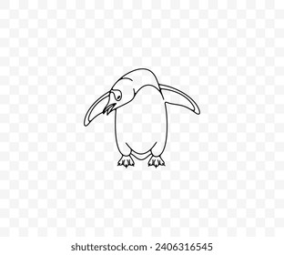 Subantarctic penguin or gentoo penguins, graphic design. Animal, bird, avian, feathered, antarctica and nature, vector design and illustration