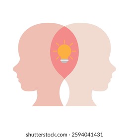 Subconscious Mind heads connected by deep emotions