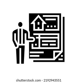 subcontractor bids interior design glyph icon vector. subcontractor bids interior design sign. isolated symbol illustration