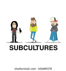 Subculture is a term in sociology, Goths, Rapers, Hipsters