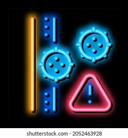 Subcutaneous Viruses Neon Light Sign Vector. Glowing Bright Icon Subcutaneous Viruses Sign. Transparent Symbol Illustration