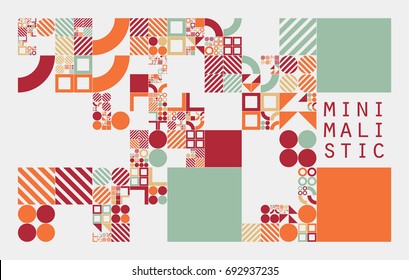 Subdivided grid system with symbols. Randomly sized objects with fixed space between. Futuristic minimalistic layout. Conceptual generative background. Procedural graphics. Creative coding.