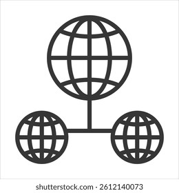 Subdomain Icon Vector Illustration Outline