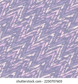 Subdued Purple Distressed Textured Zigzag Pattern